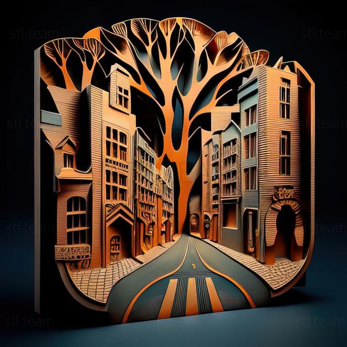 3D model st streets (STL)